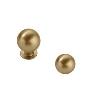 Gold Brushed Brass Spherical Cabinet Knobs